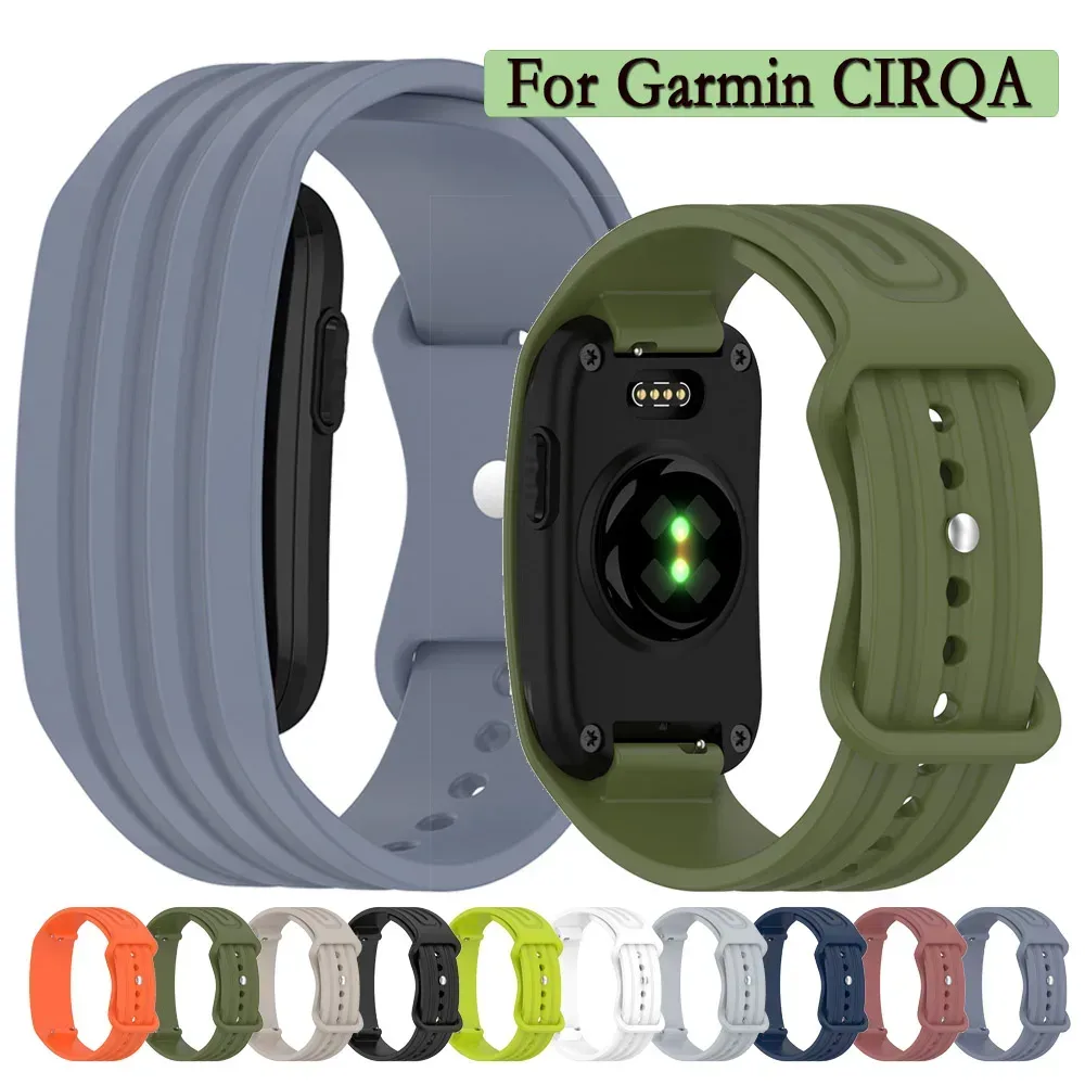 Integrierter Riemen für Garmin CIRQA Smart Band, Silikon-Schnellverschluss-Uhrenarmband für Garmin CIRQA, Ersatz-Armband