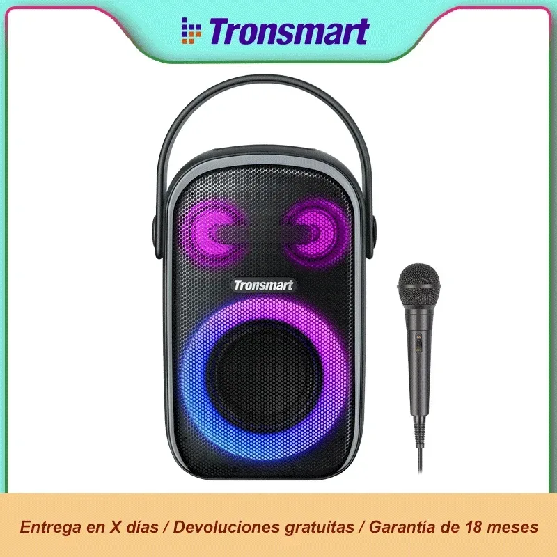Tronsmart Bluetooth-Lautsprecher Halo 110 mit Mikrofon, 3-Wege-Soundsystem, zwei Audio-Modi, App-Steuerung, ideal für Partys.