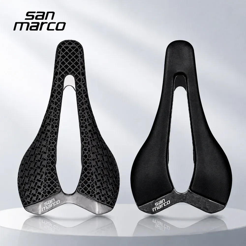 3D-Gedruckter San Marco Saddle SLR Rennrad- und MTB-Carbonfahrradsattel 245*145mm Fahrradsitze Ultraleichte Atmungsaktive Fahrradteile