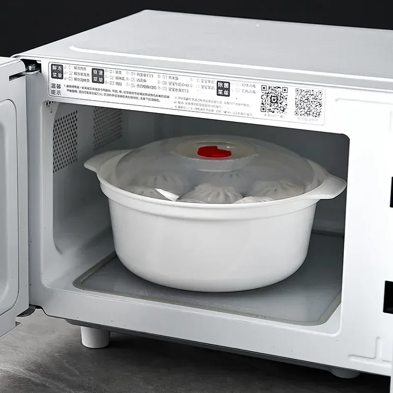 Mikrowellengeeignete Spezialbox für Erhitzte Suppe, Reis, Dampfgarer mit Deckel, Umweltfreundliches Lebensmittelechtes Küchenwerkzeug