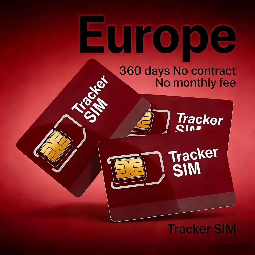 Europa 4G SIM-Karte für GPS-Tracker, ohne Vertrag, 360MB/500MB 360 Tage LTE Cat1 M2M Roaming, für TK303F ST-902 C08 usw.