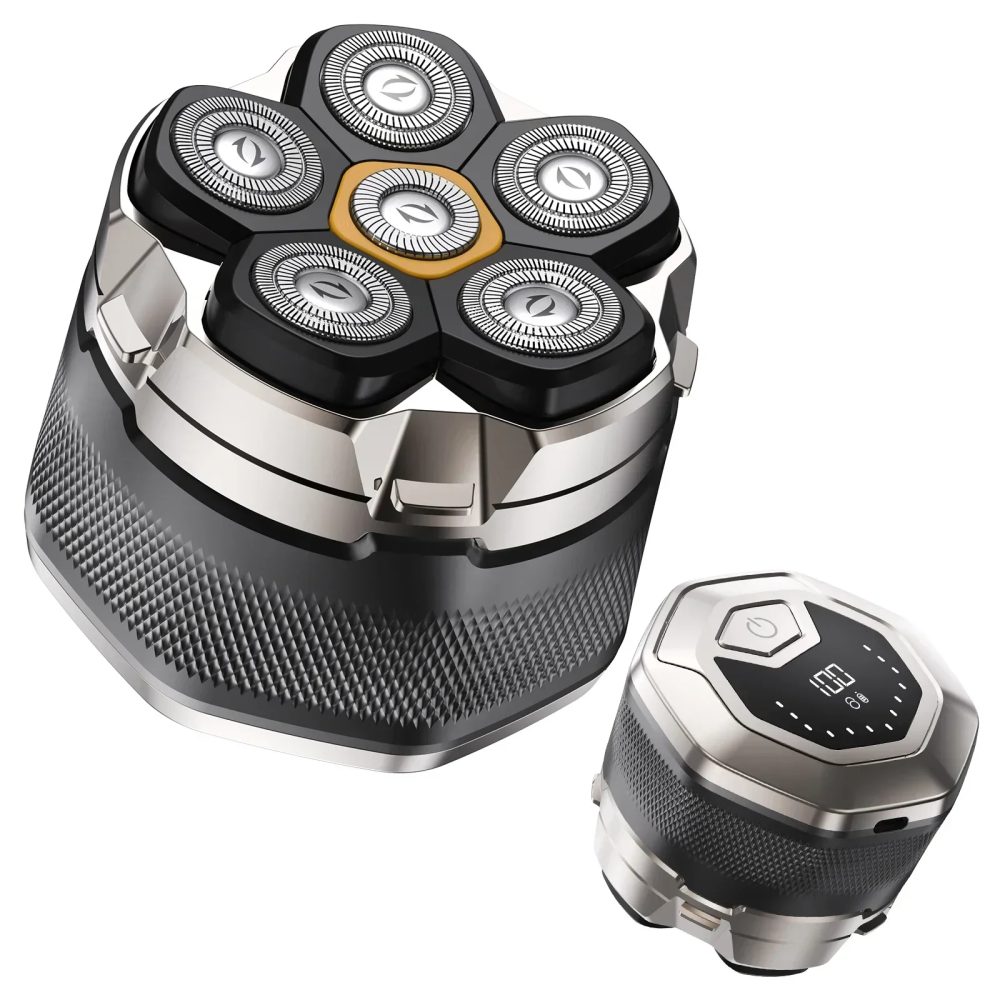 Sweker Head Rasierer für Glatze Männer, magnetischer Elektrorasierer für Männer, IPX7 wasserdicht, wiederaufladbar, Bartrasierer