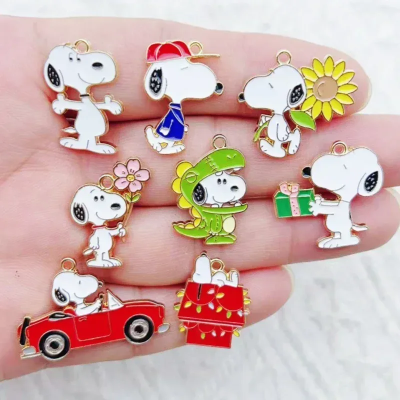 10 Stück frische, süße und niedliche Anhänger aus der Card Puppy-Serie, DIY-Schmuckherstellung, Ohrringe, Schlüsselanhänger-Zubehör