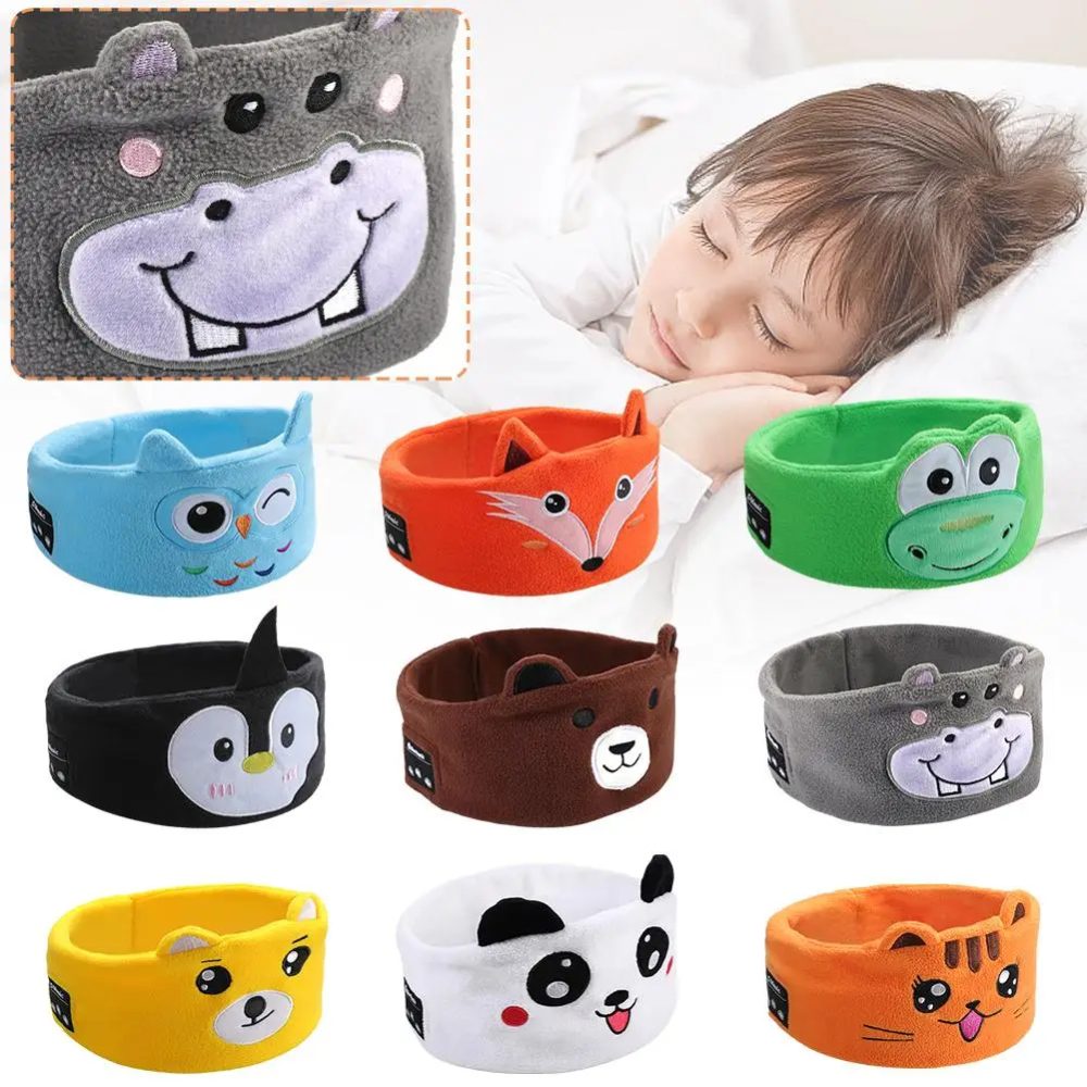 Bluetooth Musik Stirnband Bluetooth V 5,0 Chip Tier Kinder Stirnband Maske Lautsprecher Schlaf Kopfhörer dünn Bluetooth Wireless C1F9