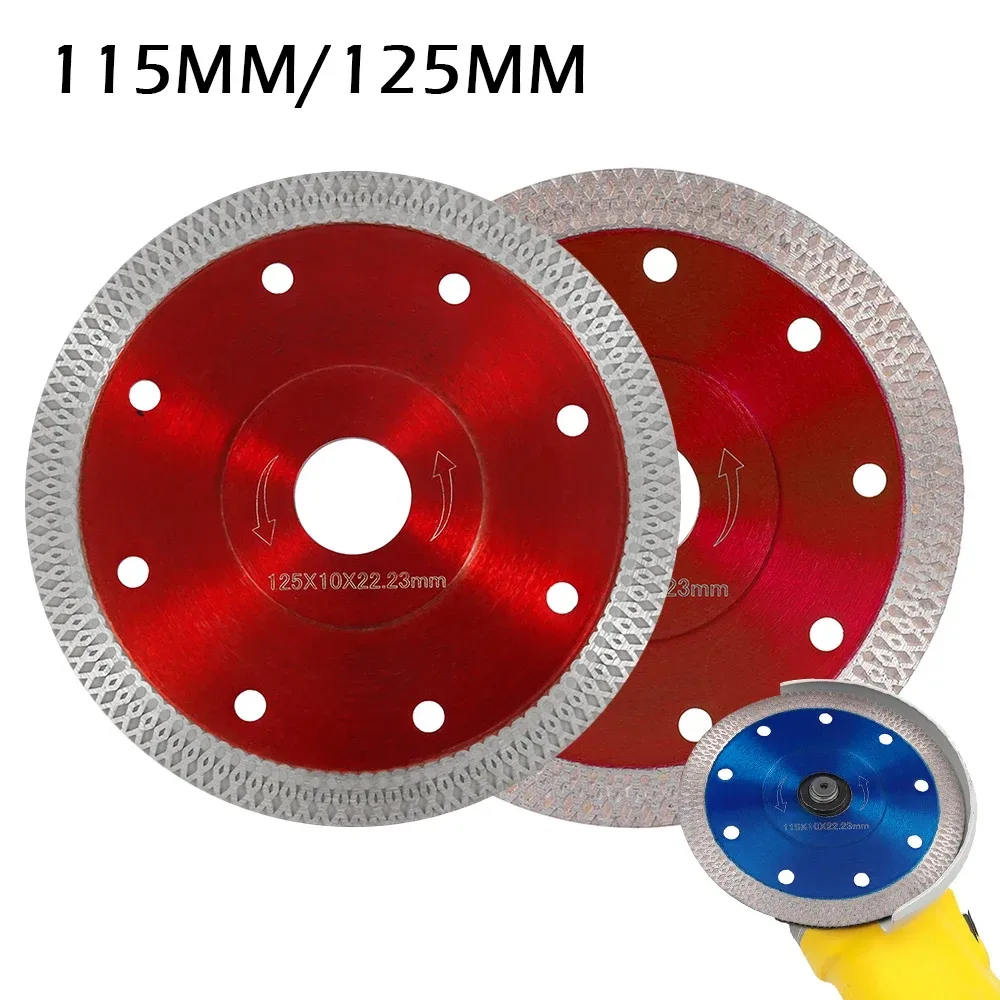 115/125 mm Diamant-Trockenschneidmesscheibe, Porzellan, Keramikfliesen, Turbo, dünne Steinscheiben für Marmormaschine, Winkelschleifer