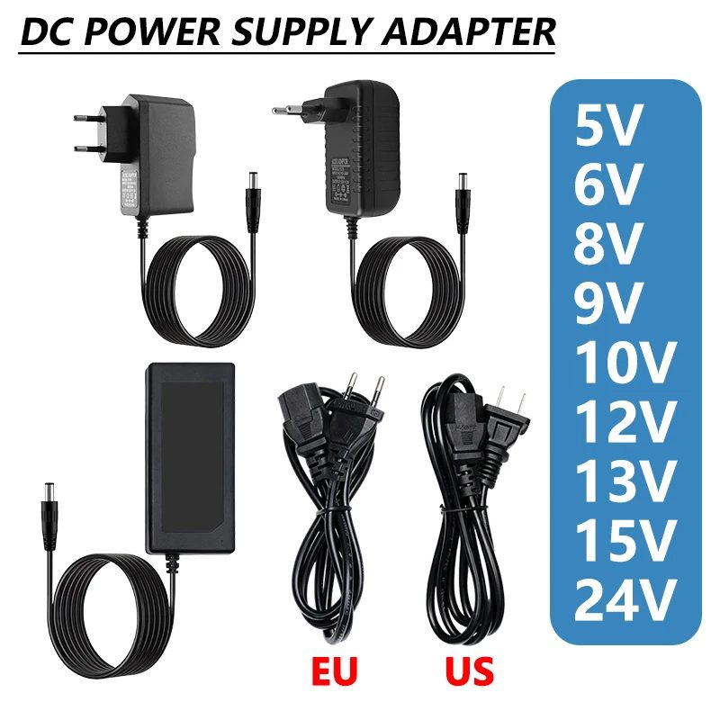 DC-Netzteil 12V 24V 5V 6V 8V 9V 10V 13V 15V Netzteil-Adapter Transformator AC 220V 110V ZU DC 12 24 5 6 8 9 10 13 15 Volt