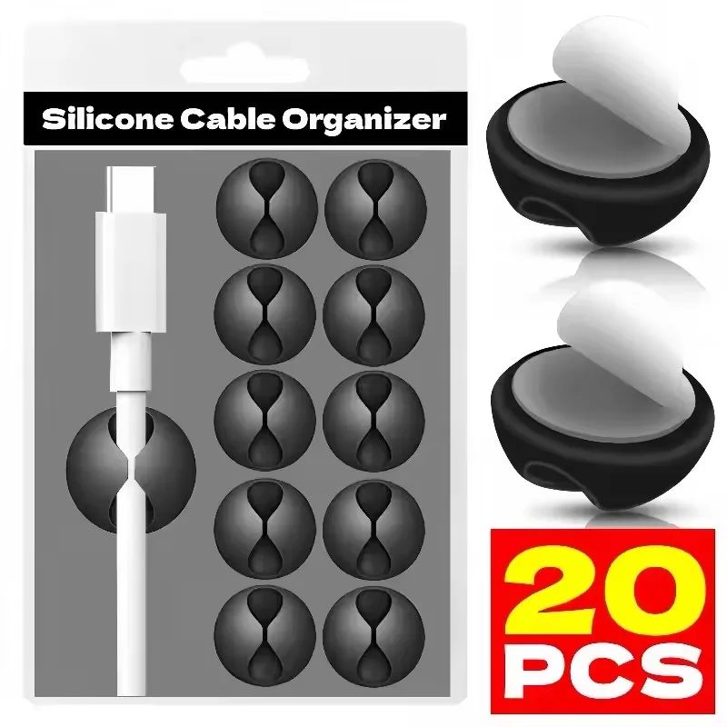 Kabel Clips Telefon Kabel Halter USB Daten Linie Silikon Organizer Selbst-Kleber Draht Management Kabel Wickler Kopfhörer Ladegerät Kabel