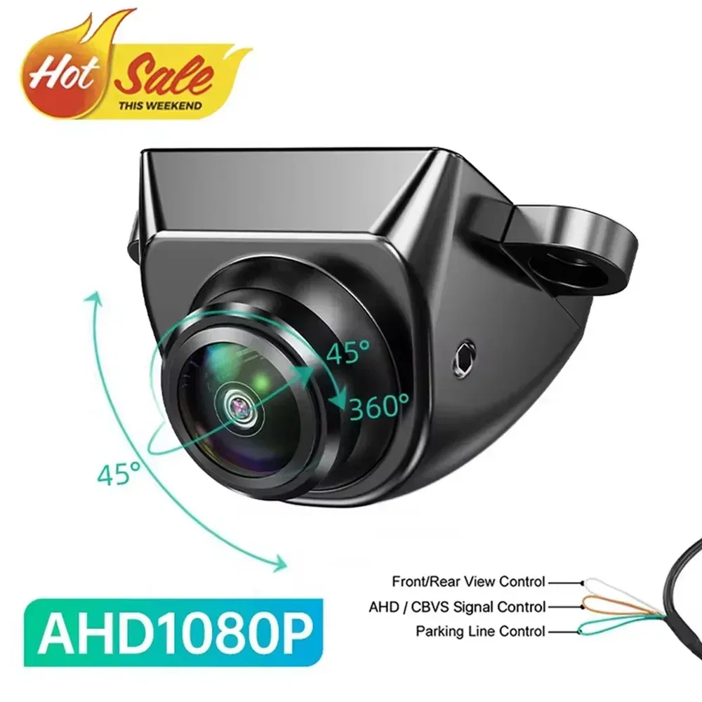 Auto-Rückfahrkamera CVBS AHD 1080P Full HD Rückfahrkamera 170° °   Weitwinkel-Nachtsicht-Fischaugen-Objektiv Rückfahrkamera für Autos