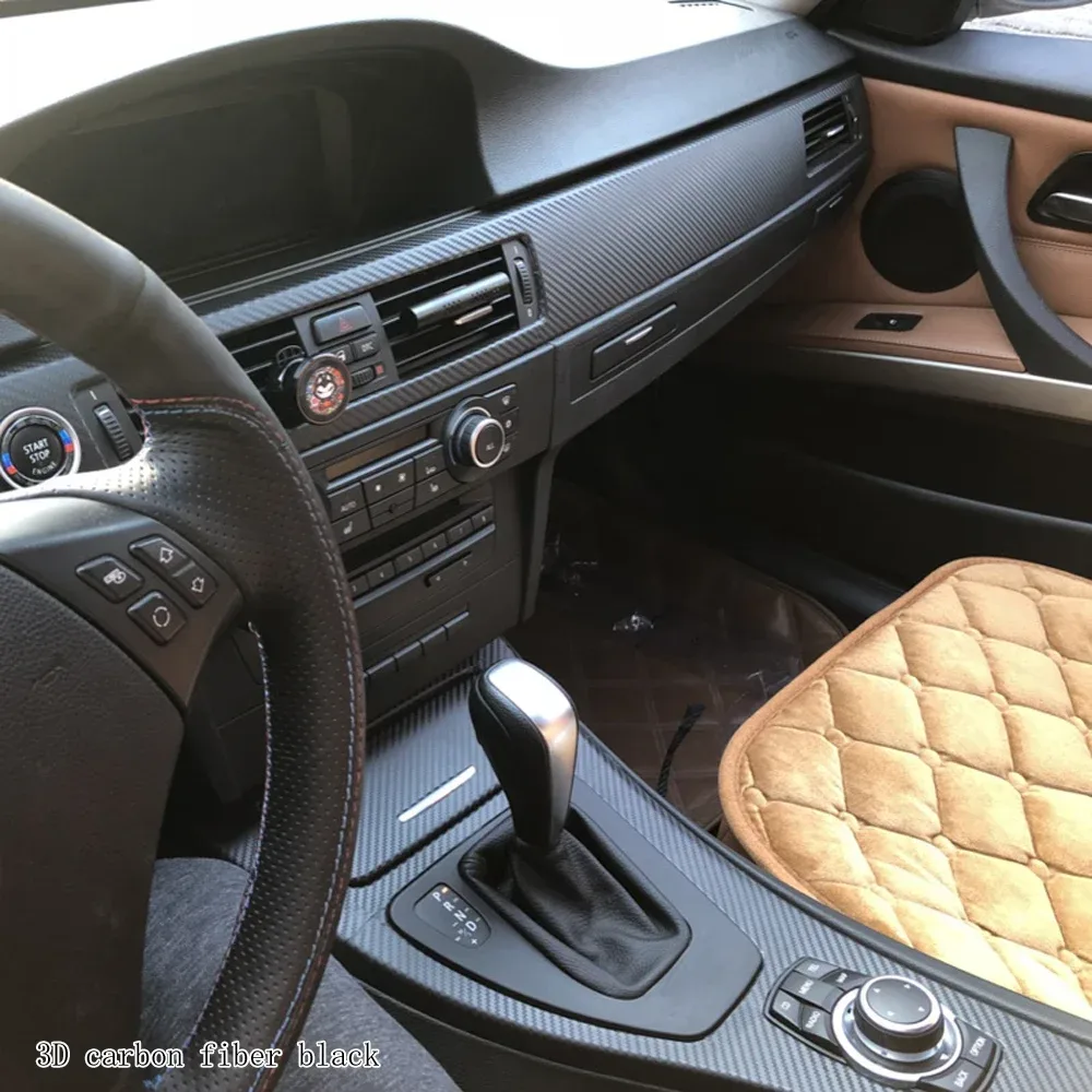 Carbon Faser für BMW 3er E90 2005-2012 Auto Film Innen Aufkleber Mittelkonsole Getriebe Armaturenbrett Luft Türgriff Lift Panel
