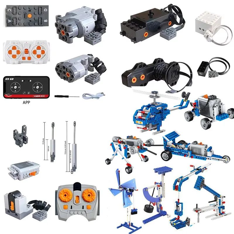 2,4G Fernbedienung Empfänger Komponente Programmierbare Sprayer Motor Teleskop Schubstange Musik Box Power Teile Baustein LED