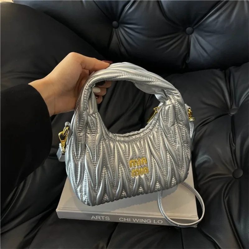 Hochwertige Luxus-Wickeltasche für Damen, Schlichte Vintage-Handtasche aus Oberleder, Crossbody-Schultertasche, Shopper-Tasche
