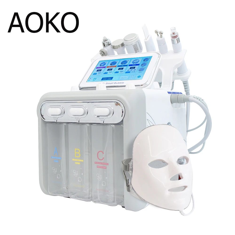 AOKO 6/7 in 1 Dermabrasion Peel Spa Gesichtsmaschine Hautverjüngung Hydro Dermabrasion Aqua Tiefenreinigendes Hautpflegegerät