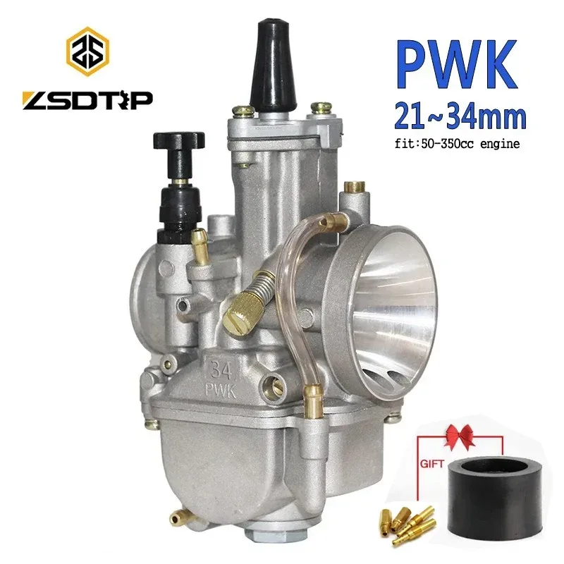 ZSDTRP 2T 4T Universal Keihin Koso Oko Motorrad PWK Vergaser 21 24 26 28 30 32 34 mm mit Power Jet für Rennmotor