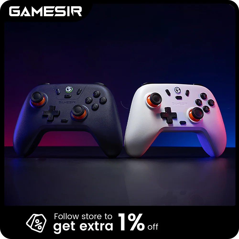 GameSir Nova Lite Kabelloser Gamepad, Bluetooth-Gaming-Controller mit Hall-Effekt für Switch, Android, iOS, PC, Steam-Spiele