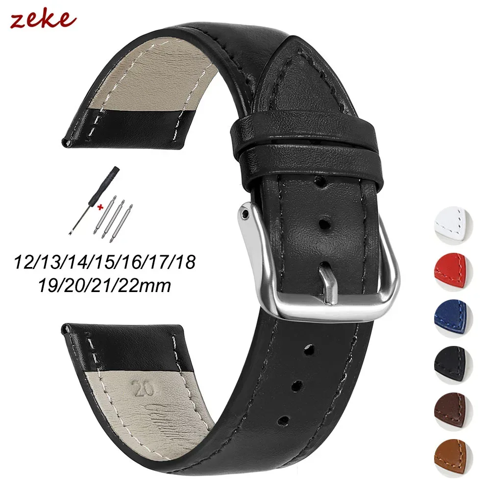 Echtes Kalbsleder-Uhrenarmband 12/13/14/15/16/17/18/19/20/21/22/24 mm, universelles Armband für Herren und Damen, Uhrenarmband-Zubehör