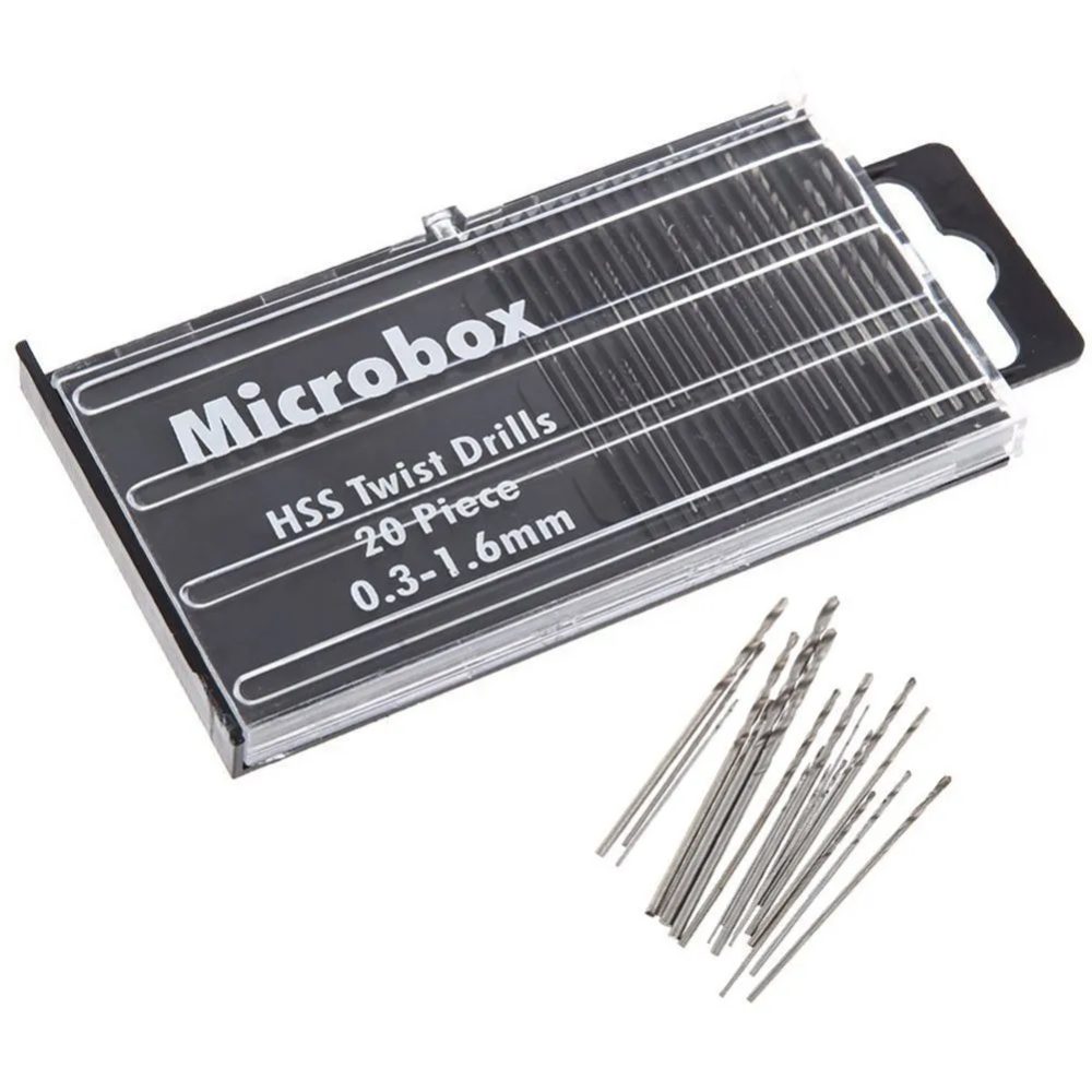 20 Stück Bohrer für Präzisionshandwerk, Schmuck, Uhrenreparatur, Modellbau, Hobby, Arbeit, Elektronik, 0,3 mm?1,6 mm, Mini-HSS-Spiral-Dri
