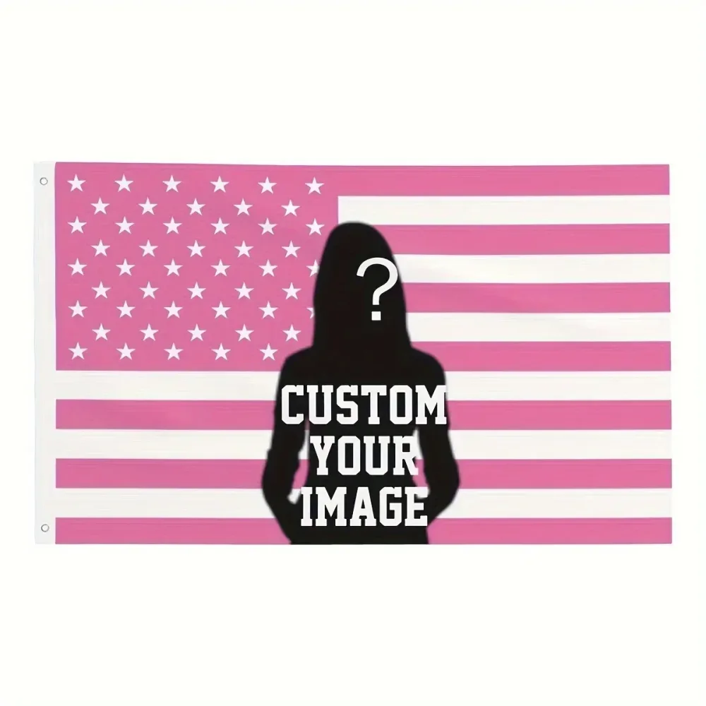 Benutzerdefinierte rosa USA-Amerika-Flagge, 91 x 152 cm, personalisierte Flaggen, entwerfen Sie Ihr Bild, lustiges Wandteppich-Poster, Schlafsaal, Wohnzimmer, Schlafzimmer