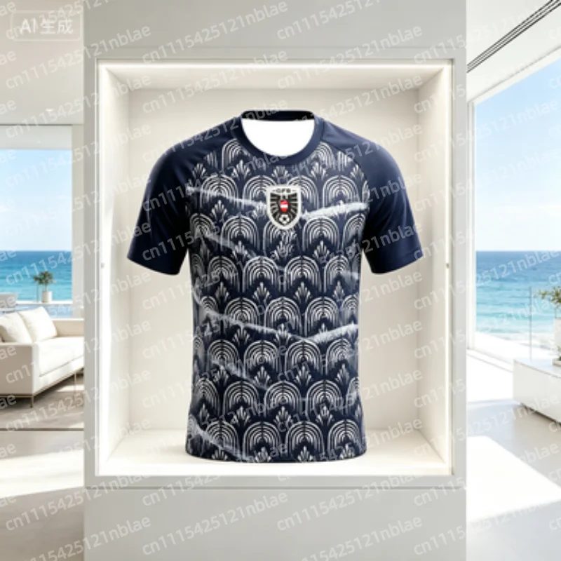 2026 Meistverkauftes 3D-Gedrucktes T-Shirt Österreich Trikot Schnelltrocknend Schweißabsorbierend Sport Y2K Top für Komfort Familien-Partnerlook Y2K