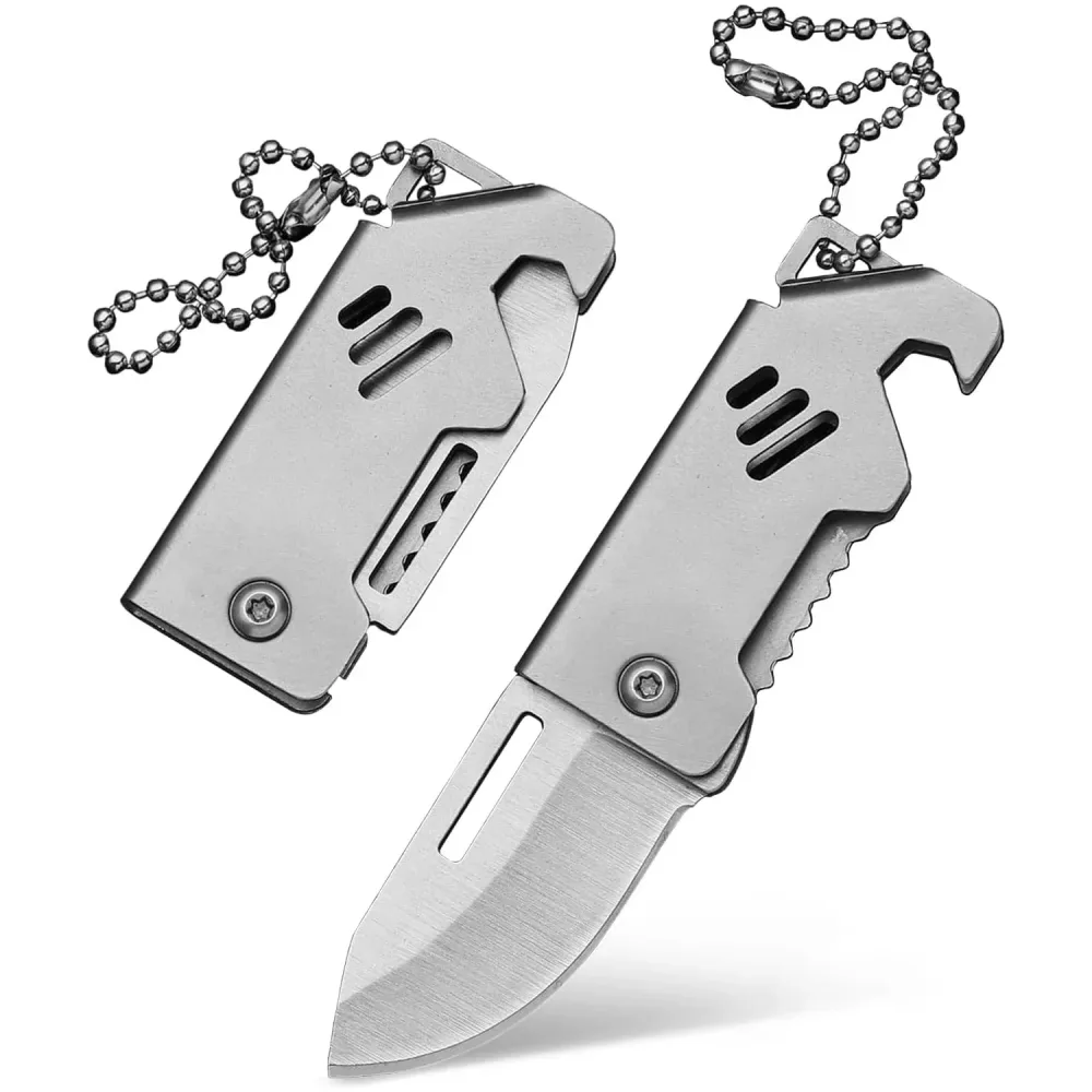 Mini Tragbares Edelstahl-Outdoor-EDC-Werkzeug Schlüsselanhänger, das perfekte Geschenk für Männer zum Öffnen von Paketen und für den täglichen Gebrauch.