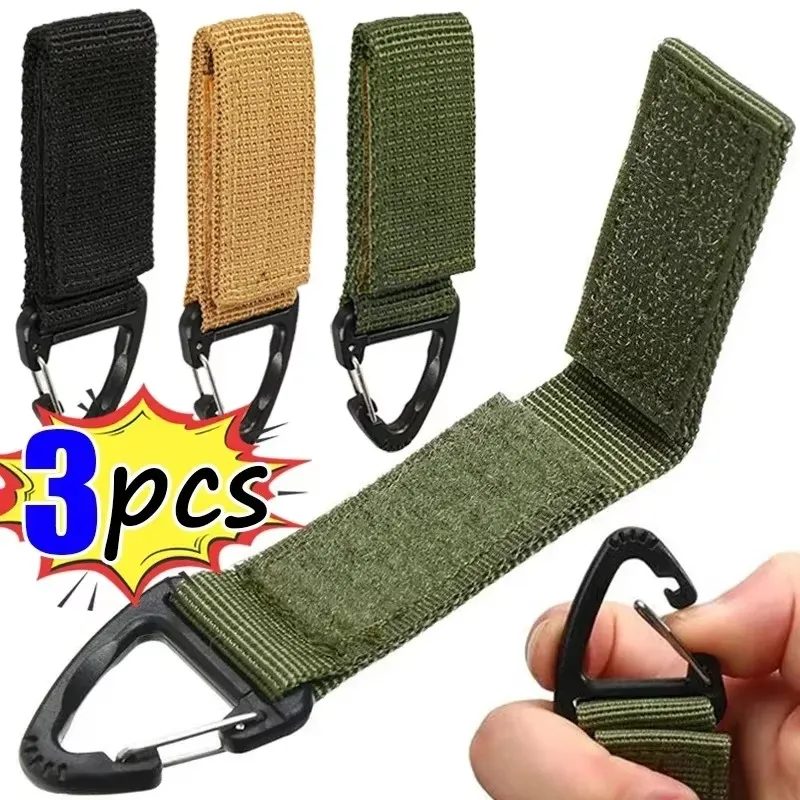 1/2/3Pcs Taktische Hängende Schlüssel Haken Clip Clamp Schnalle Nylon Gurtband Molle Gürtel Karabiner Outdoor Strap klettern Zubehör