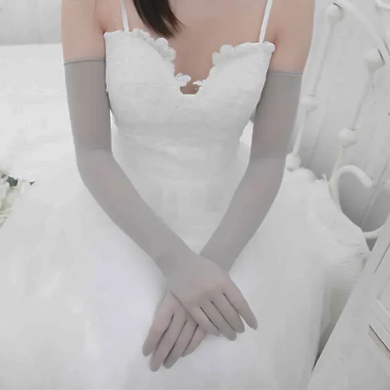 Sexy Spitze Glatte Sheer Nahtlose Lange Handschuhe Frauen Atmungsaktiv Hohe Elastizität Strümpfe Fäustlinge Hochzeit Sommer Sonnenschutz