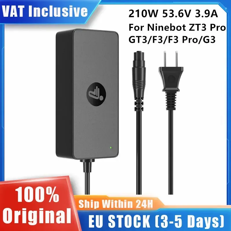 EU-Lagerbestand 210W 53,6V 3,9A Ladegerät für Ninebot by Segway Max G3/ZT3 Pro/GT3/F3/F3 Pro Elektroroller Netzteil Adapter