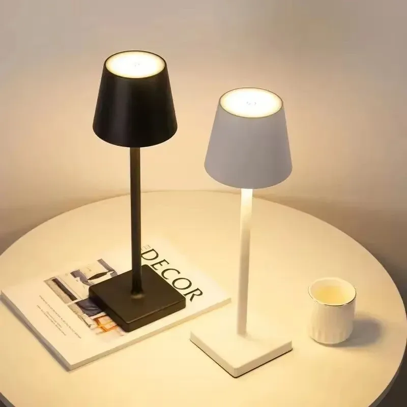 Wiederauf ladbare LED Tisch lampe Touch-Schalter 3 Ebenen dimmbare Schreibtisch leuchten Bar Club Dinner kreative dekorative Umgebungs beleuchtung