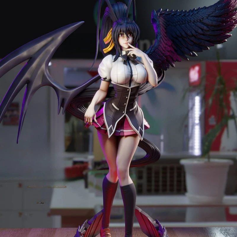 3 Stile Spielfigur Akeno Himejima 3D-Druckmodell unmontiert unbemalt individuelles Puzzle NSFW GK Figurenset T_0184