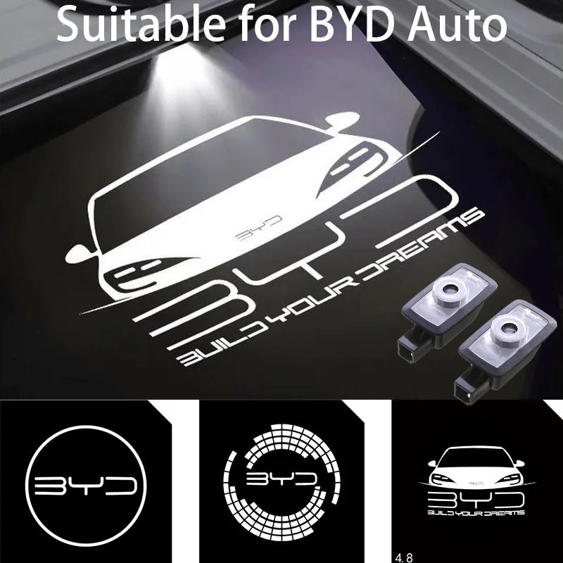 Geeignet für BYD Autotür-Willkommenslichter. Hochauflösendes, nicht verblassendes Willkommenslicht. Für BYD BYD Han Qin Song Car Willkommenslicht