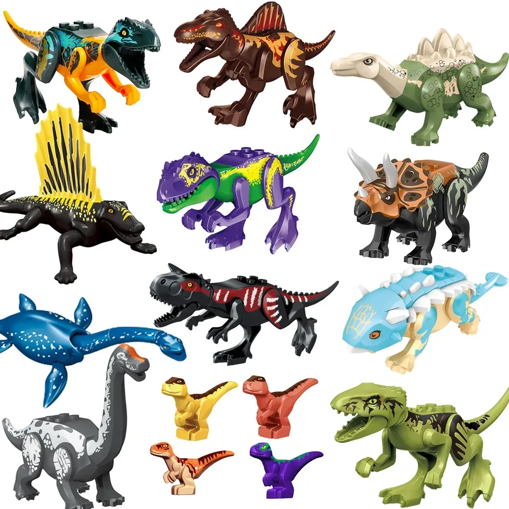 Jurassic Dinosaurier Bausteine Indominus Rex DIY Tyrannosaurus Action Figure Modelle Kinder Spielzeug Tiere Weihnachten Geschenke