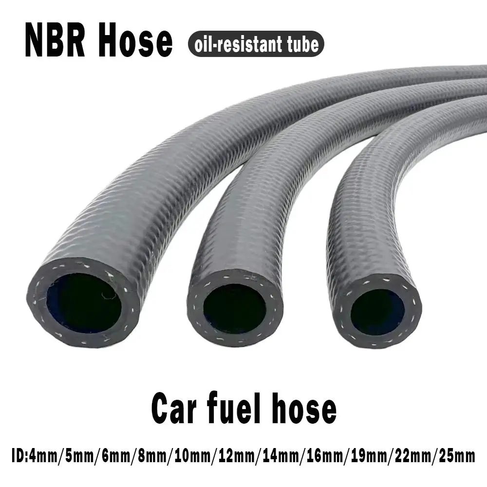 Langlebige Multifunktionale Auto-Kraftstoffschläuche ID 4 5 6 8 10 12 14mm mit Rohrschelle Diesel-Schlauch NBR Ölbeständiger Schlauch