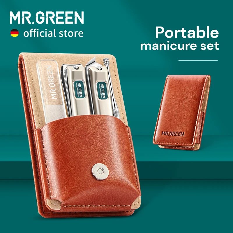 Mr. grün tragbare Maniküre Set Nagel knipser Reise werkzeuge Kit Edelstahl Geschenk box für Freunde oder Familie