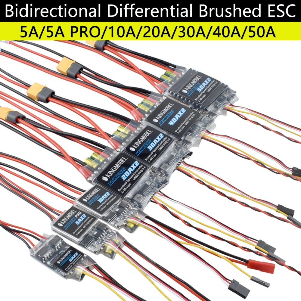 5A/5A PRO/10A/20A/30A/40A/50A/60Ax2 Dual Way Bidirektionale gebürstete ESC-Steuerung für Rc-Modellboot/Tank 180 bis 795 Bürstenmotor