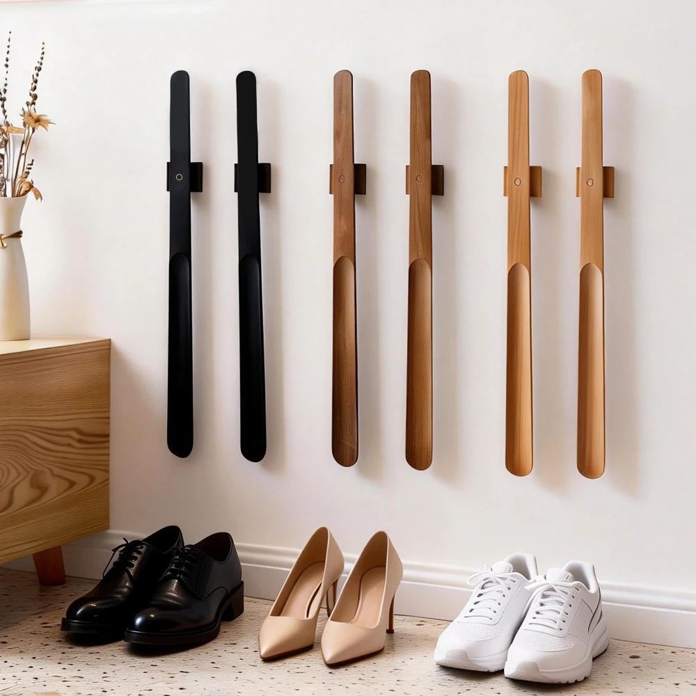 Premium Buchenholz Magnetischer Schuhlöffel 55cm - Luxuriöses Design, Magnetische Adsorption, Ideal für Senioren, Schwangere, Heimgebrauch