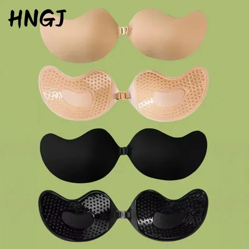 Unsichtbarer, trägerloser, nahtloser Push-up-BH zum Aufkleben mit Lift und Anti-Konvex für Damen