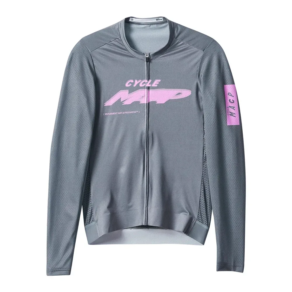 Herren Radsporttrikot Langarm Pro Team MTB Radsporttrikot Hochwertig Atmungsaktiv Slim Fit Fahrradbekleidung Radsporttrikot