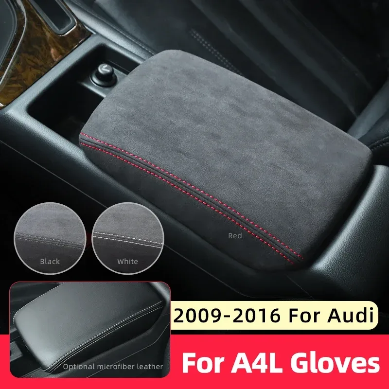 Für Audi A4 B8 A5 2006-2012 2013 2014 2015 2016 Zentrale Steuerung Leder Armlehne Box Schutzhülle auto Innen Zubehör