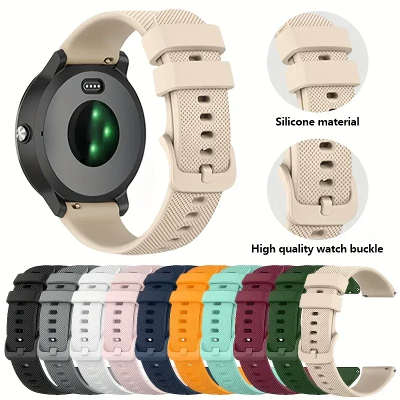 Uhrenarmbänder für Garmin Venu 4/3/2/2s, Silikon, 18 mm, 20 mm, 22 mm, Uhrenarmband für Garmin Vivoactive 6/5/4/3/Forerunner 245 Band