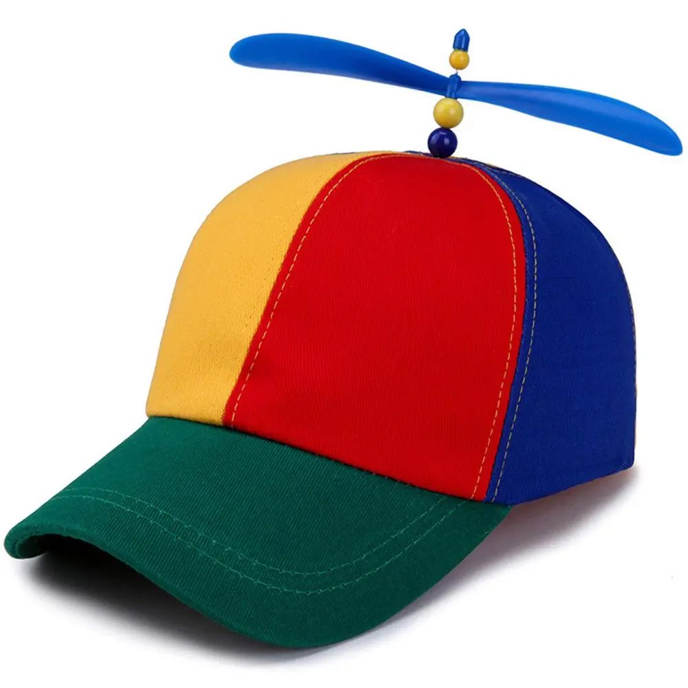 Bambus Libelle Regenbogen Sonne Kappe Lustige Abenteuer Papa Hut Snapback Hut Hubschrauber Propeller Design für Kinder Jungen Mädchen Erwachsene
