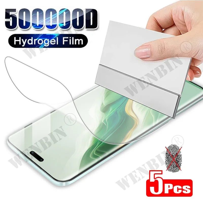 5 Stück Hydrogel-Folie für Honor Magic 8 7 6 5 Pro Lite 500 400 300 200 Pro Lite X9A X8A X8B X9 X8 Vollständiger Displayschutz