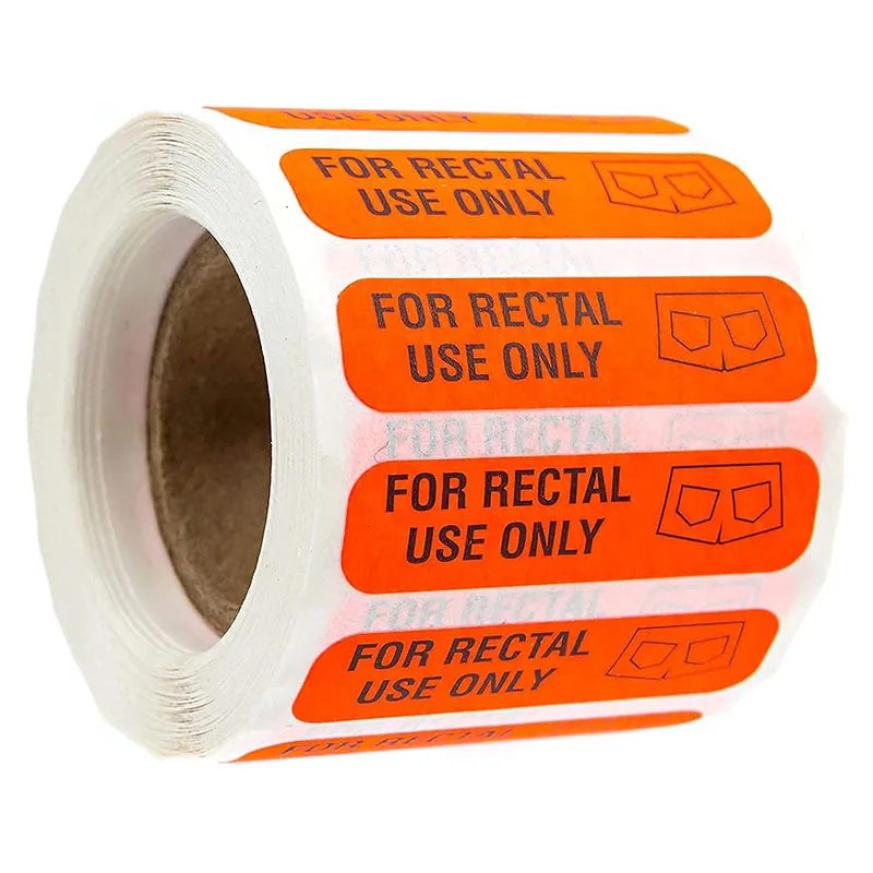 Orange ?Nur für den Direktdarmgebrauch?, 500 Stück, 0,39 x 1,5 Zoll, wasserfester Streichmarkierung, dekorativer Etikettenaufkleber