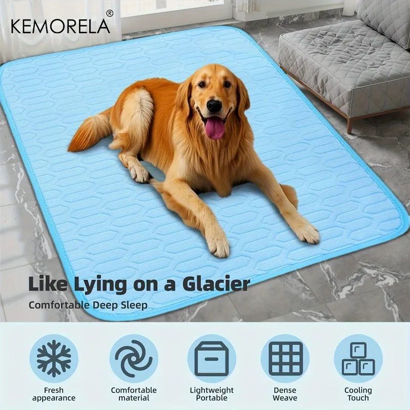 2025 Verbesserte Ice-Cool Summer Pet Kühlmatte und Bett, schweißabsorbierender Stoff, erhältlich in 4 Größen für kleine, mittelgroße und große Haustiere
