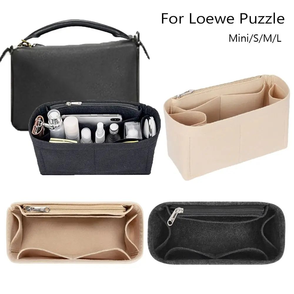 Filz-Handtaschen-Einsatztasche, große Kapazität, Tasche, Unterstützung, Geldbörse, Liner, Aufbewahrung, Organisation, mehrere Taschen, interne Tasche für Loewe Puzzle