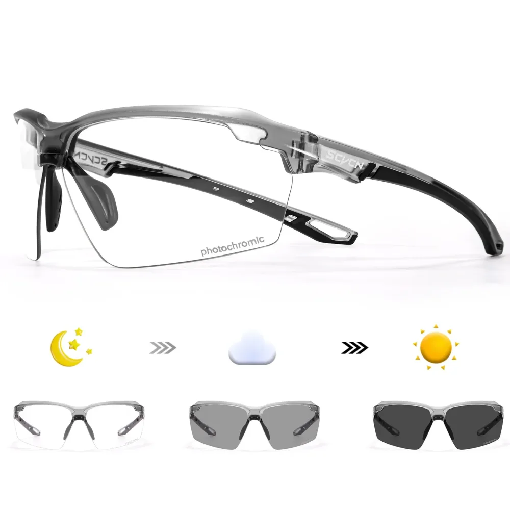 SCVCN Photochrome Radfahren Gläser UV400 Outdoor Sport Lauf Brille Männer MTB Radfahren Sonnenbrille Frauen Rennrad Gläser