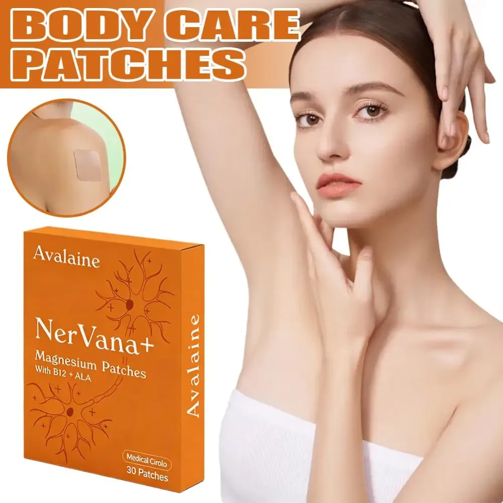 Avalaine NerVana+ Magnesium-Pflaster 1/3/5/10 Stück Mit B12 ALA Körperpflege Entspannungsunterstützende Pflaster Natürliche Beruhigende Entspannungshilfe