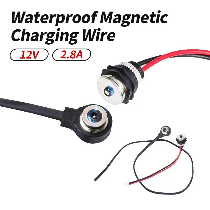 2,8 A 12 V Schaltung Magnetische Lade Anschluss Kabel Wasserdicht Männlich Weiblich Anti Kurzen Magnetischen Kopf Datum Draht für Tragbare ersatz