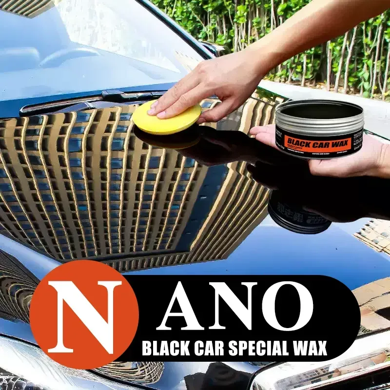 Farienne 55g schwarzes Autowachs, Nano-Polierpaste, Kratzerreparatur & hydrophobe Beschichtung für den Schutz schwarzer Lackierung