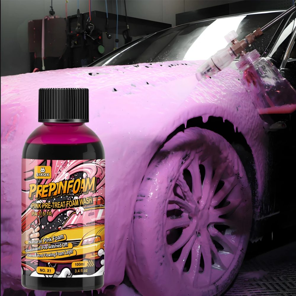 Pink Magic Foam Car Wash Shampoo Car High Concentration Sediment Pre-washed Off Wash Car Wash Soap Super Foam Cleaner X1 ?