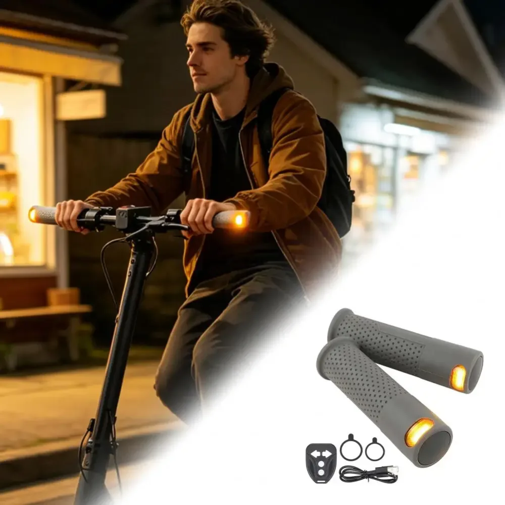 1 Paar Fernbedienungs-Scooter-Lenkerabdeckungen mit Blinkerlicht, Ersatzgriffabdeckungen für M365 Pro 1S Pro 2 Mi3
