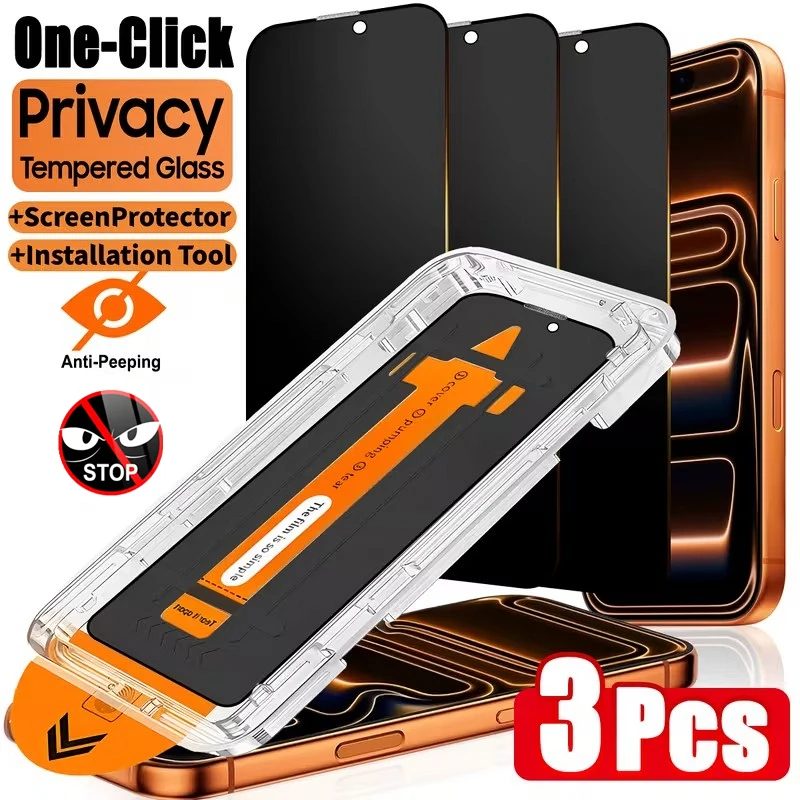 Oleophobe Beschichtung Staubfrei Einfache Installation Sichtschutz-Displayschutzfolie für iPhone 17 11 12 13 14 15 16 Pro Max XR X XS 16 Plus
